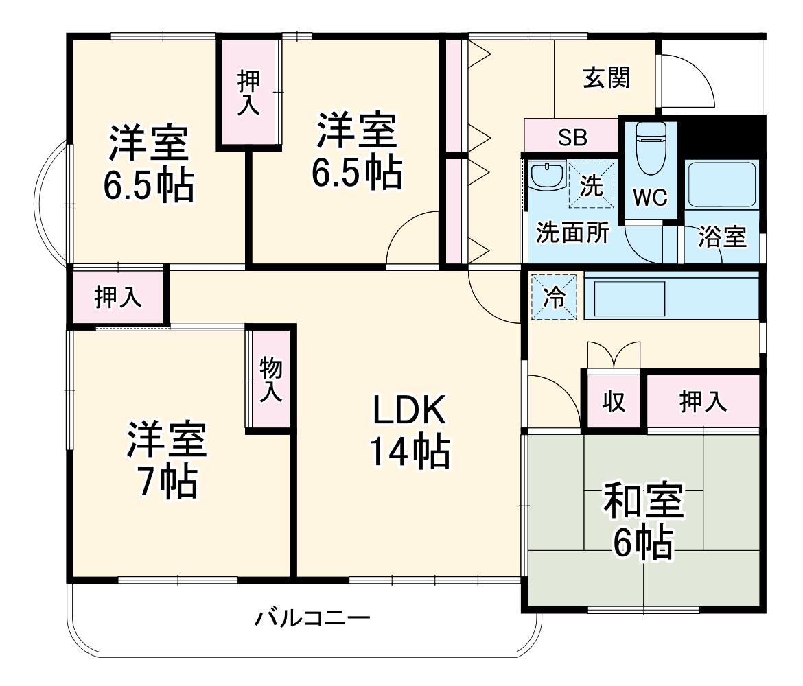 メゾン・ド・ルミエール(4LDK/3階)の間取り写真