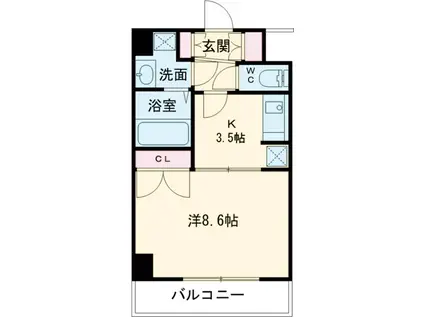 スペーシア高円寺Ⅰ(1K/3階)の間取り写真