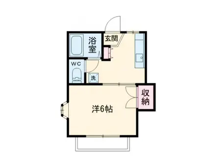 フジヤトハイツ(1K/1階)の間取り写真