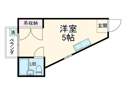 カーザ狛江C棟(ワンルーム/2階)の間取り写真