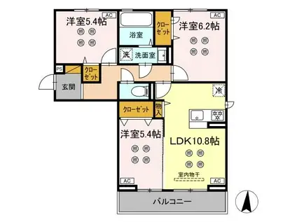 サリサ.K(3LDK/2階)の間取り写真