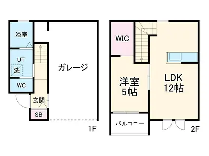 名鉄河和線 高横須賀駅 徒歩8分 2階建 新築(1LDK)の間取り写真