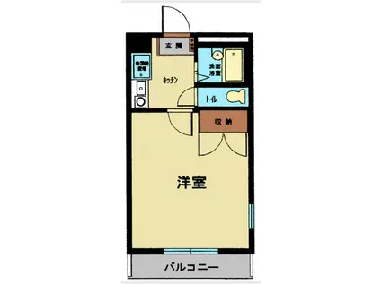 緑ハイツ(1K/2階)の間取り写真