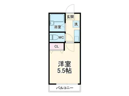 カーサフロール菅野(1K/3階)の間取り写真