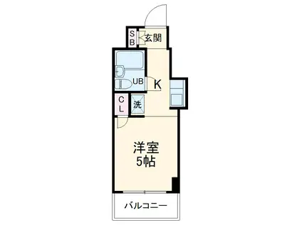 日神パレス磯子(ワンルーム/2階)の間取り写真