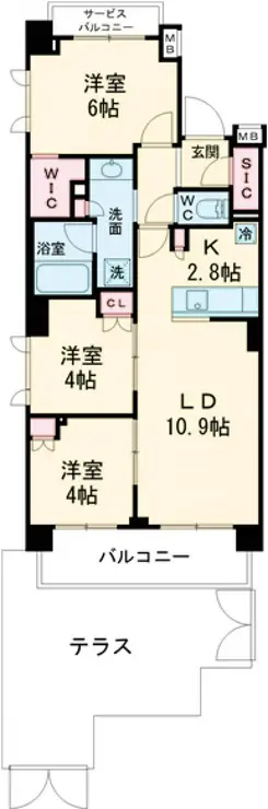 リビオ練馬北町 1階階 間取り