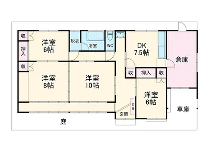 東海道本線 御厨駅(静岡) 徒歩72分 1階建 築46年(4DK)の間取り写真
