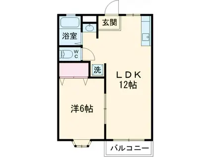 メゾン・ド・PT Ⅱ(1LDK/1階)の間取り写真