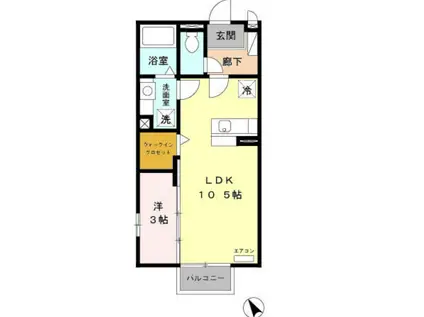 メゾンルミエール(1LDK/2階)の間取り写真