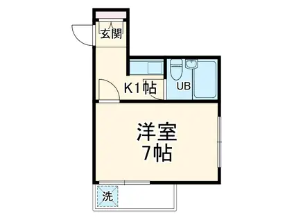 鶴見エクセア(1K/3階)の間取り写真