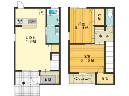 ラフィネ壱番館(2LDK)の間取り写真