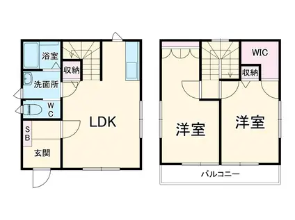 高崎線 本庄駅 徒歩11分 2階建 築17年(2LDK)の間取り写真
