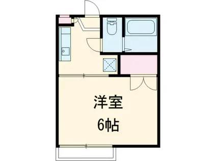 足利サンパーク(1K/1階)の間取り写真