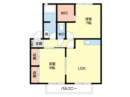 LE-COUPLE A(2LDK/2階)の間取り写真