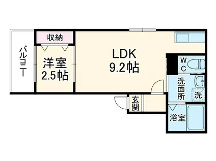 蓮田市東2丁目(1LDK/1階)の間取り写真