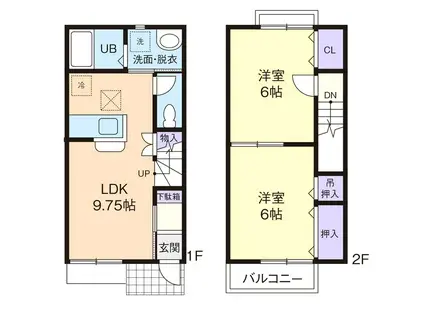 ラポール瑞穂Ⅰ(2LDK)の間取り写真
