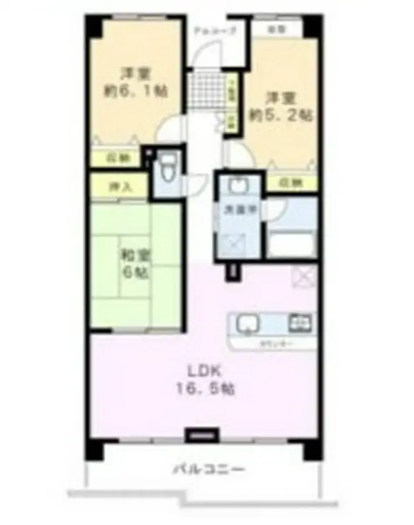 リュベール八王子 1階階 間取り