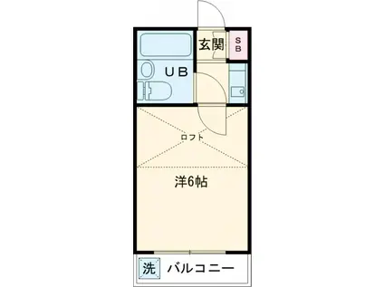 ツインハウスA(1K/2階)の間取り写真