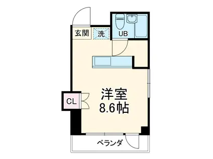 メゾン・ドゥ・ソレイユ(ワンルーム/2階)の間取り写真