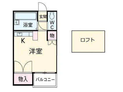 SKYROCKET Ⅰ(ワンルーム/2階)の間取り写真