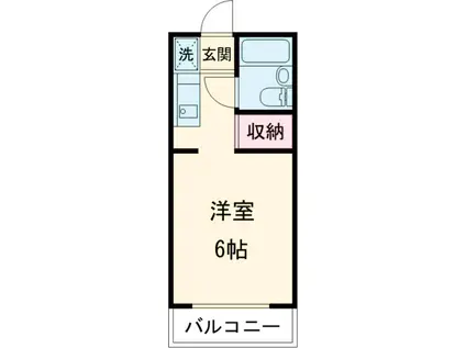 多摩ペガサスビル(ワンルーム/5階)の間取り写真