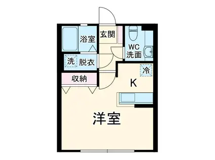 レトア・ルミエール(1K/1階)の間取り写真