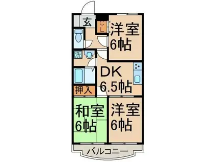 しゃんぐりらひる(2LDK/1階)の間取り写真