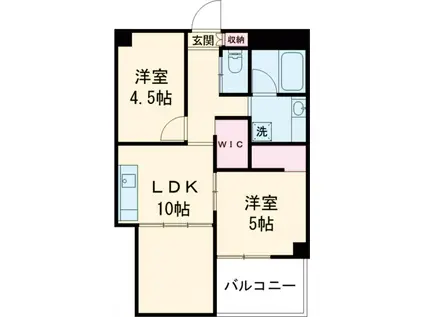 一之江Sビル(2LDK/6階)の間取り写真