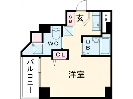 コアハイム八王子(ワンルーム/5階)の間取り写真