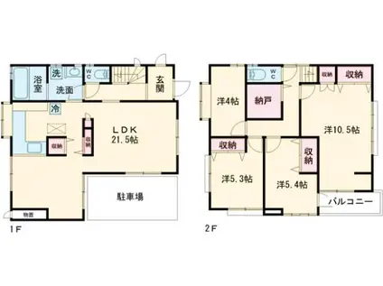 千代田・常磐緩行線 亀有駅 徒歩12分 2階建 築42年(4SLDK)の間取り写真