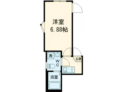 レジデンス青井(1K/1階)の間取り写真