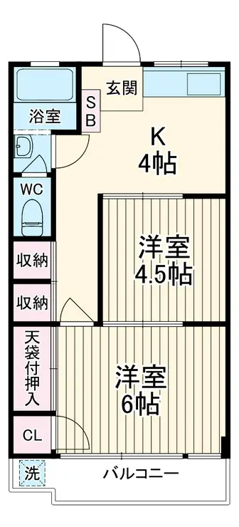 第一登戸コーポ 4階階 間取り