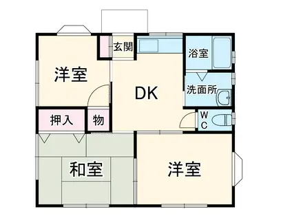 ヒルズ渋沢(3K/2階)の間取り写真