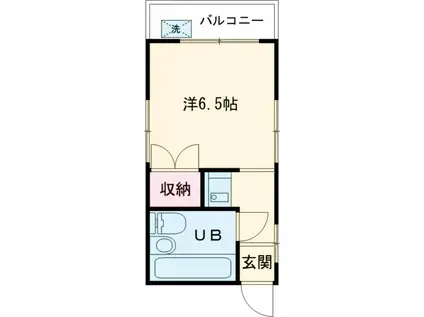 ユンハイツ(1K/3階)の間取り写真
