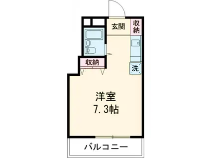 ロジマン菊川(ワンルーム/3階)の間取り写真