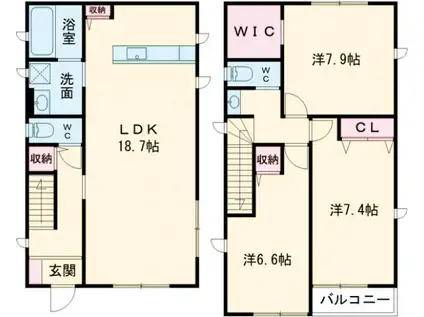 西武池袋・豊島線 保谷駅 徒歩11分 2階建 築13年(3LDK)の間取り写真