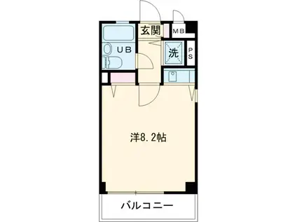 山喜フォレスト(ワンルーム/2階)の間取り写真