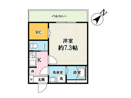 キャメル川越都A(1K/3階)の間取り写真