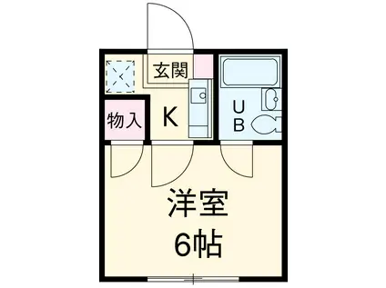 コーポK5(ワンルーム/2階)の間取り写真