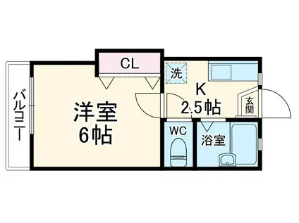 ホワイトコート綱島A(1K/1階)の間取り写真