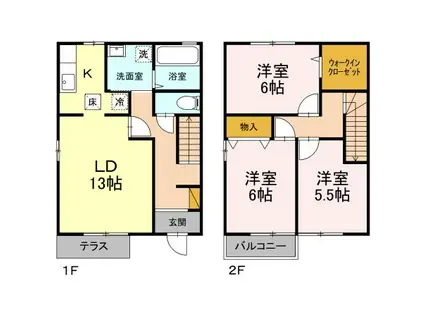 アイビースクエア四季の杜　Ａ(3LDK)の間取り写真