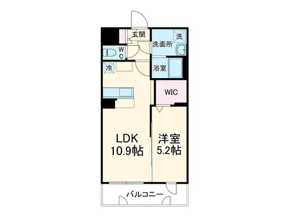 LEGRANDⅡ(1LDK/2階)の間取り写真