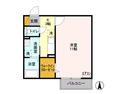 コトータカイチ(1K/2階)の間取り写真