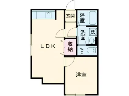 ZERDIA綾瀬(1LDK/1階)の間取り写真