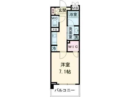 リージア経堂テラスガーデン(1K/5階)の間取り写真