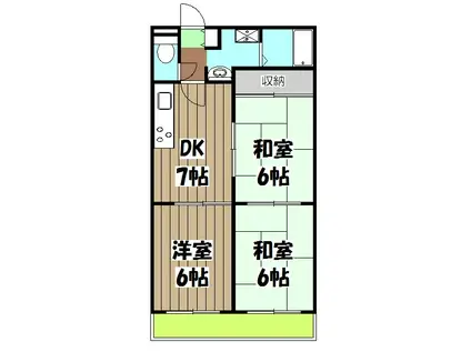ロイヤルコーポ(3DK/5階)の間取り写真