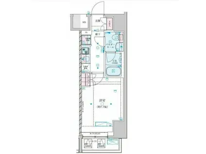 GENOVIA川崎Ⅶ(1K/4階)の間取り写真