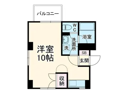 インナーコート(ワンルーム/2階)の間取り写真