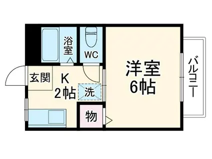 タカケンハイツNO16(1K/1階)の間取り写真