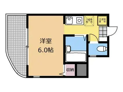 アーバンコートKY(ワンルーム/1階)の間取り写真